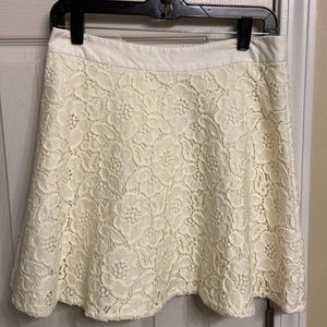 The Limited Cream Colored Lace Overlay Skirt